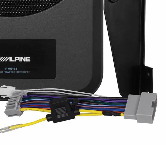 Alt view image 11 of 15 - Alpine Restyle 8" Amplified Subwoofer (PWE-S8-WRA) Custom Fit for 2011-Up Jeep Wrangler (4 door) - Under Seat Plug and Play 120 Watt Amplified Subwoofer