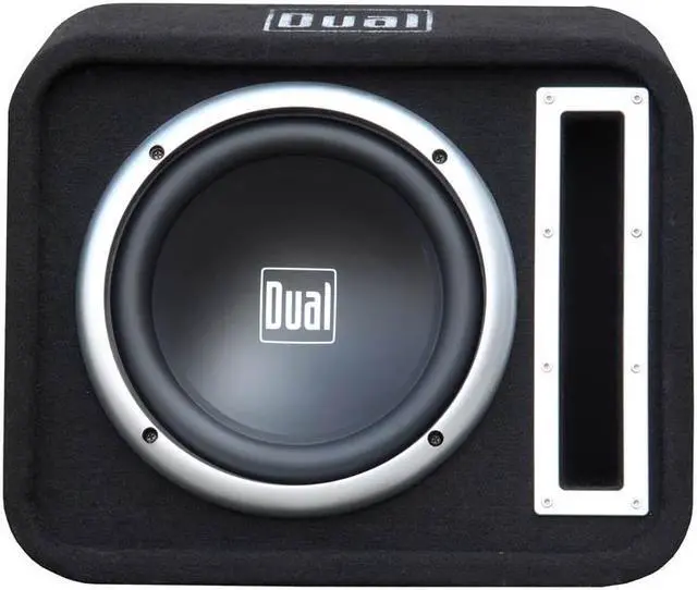 Alt view image 3 of 7 - Dual SBX100 10" 500W Car Audio Subwoofer + Vented Sub Box + 1100W Amp + Amp Kit