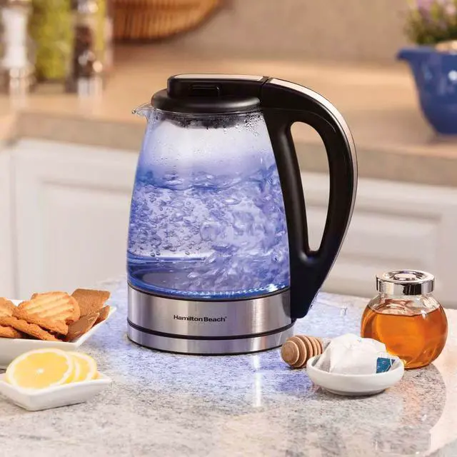 Alt view image 6 of 6 - Hamilton Beach 40865G 1.7L Glass Kettle