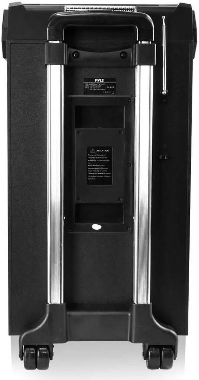 Alt view image 4 of 7 - Pyle PWMA335BT 8" 250W Portable Bluetooth Karaoke PA Speaker & Wireless Mic