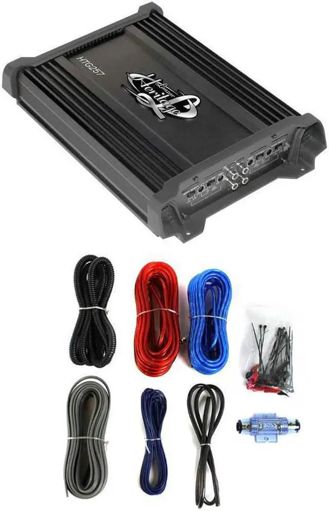 Main image of NEW LANZAR HTG257 2000W 2 Channel MOSFET Car Audio Amplifier+8 Ga Amp Install