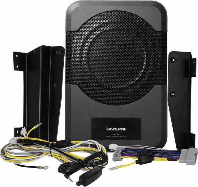 Alt view image 9 of 15 - Alpine Restyle 8" Amplified Subwoofer (PWE-S8-WRA) Custom Fit for 2011-Up Jeep Wrangler (4 door) - Under Seat Plug and Play 120 Watt Amplified Subwoofer
