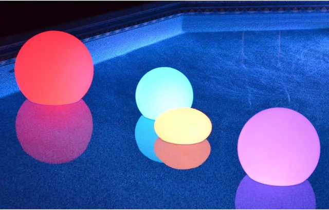 Alt view image 6 of 8 - Color Changing Waterproof LED Light - Ellipsis Ball