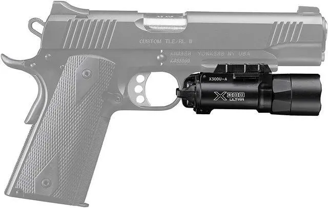 Alt view image 9 of 20 - Surefire Weapon Mounted Flashlight, LED, 600 lm, Blk   X300U-A