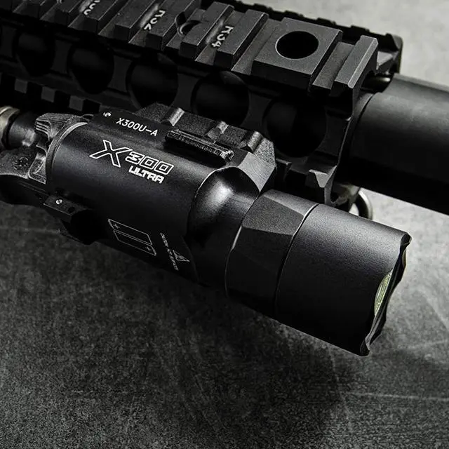 Alt view image 11 of 20 - Surefire Weapon Mounted Flashlight, LED, 600 lm, Blk   X300U-A