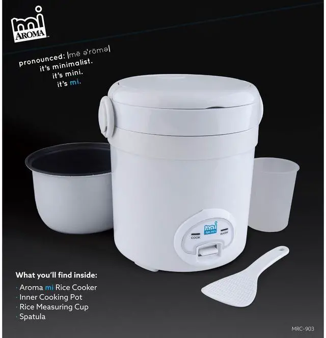 Alt view image 13 of 15 - Aroma MRC-903D 3 Cup Digital Cool Touch Mini Rice Cooker