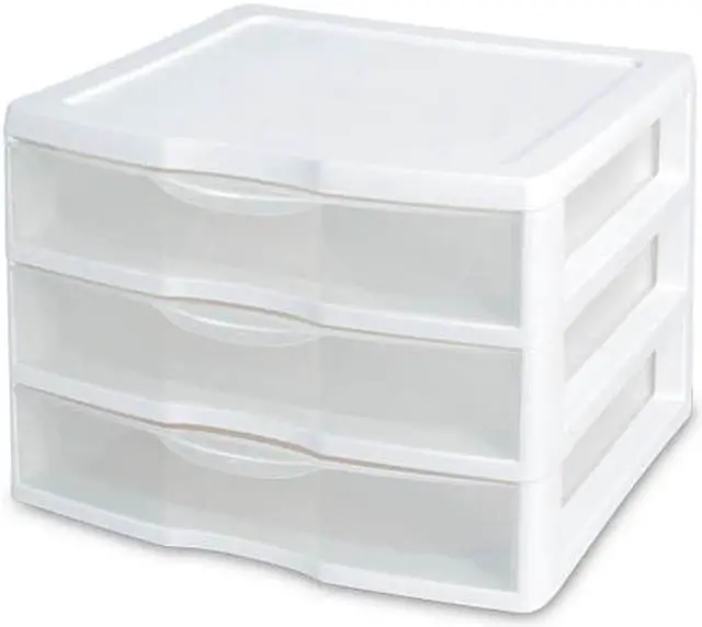 Alt view image 14 of 15 - Sterilite 3-Drawer Organizer - ClearView Wide 2093 - by Sterilite