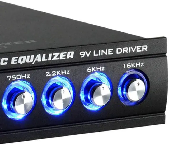 Alt view image 9 of 12 - Audiopipe EQ-709X 7 Band 9 Volt Half DIN Parametric Graphic Car Audio Equalizer
