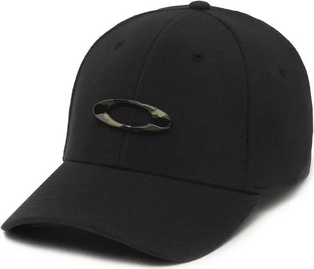 Alt view image 2 of 4 - Oakley Tincan Men's Large X-Large Fitted Casual Baseball Cap Hat, Black Camo