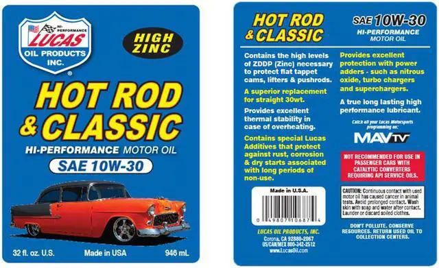 Alt view image 9 of 15 - Lucas Oil 10679 10W-30 Petroleum Oil - 5 Quart Jug