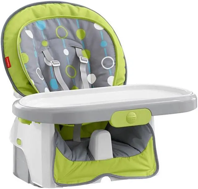 Alt view image 2 of 7 - Fisher-Price 4-in-1 Total Clean High Chair, Green/Gray
