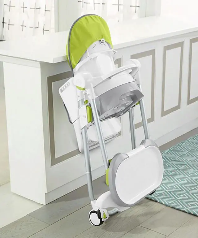 Alt view image 4 of 7 - Fisher-Price 4-in-1 Total Clean High Chair, Green/Gray