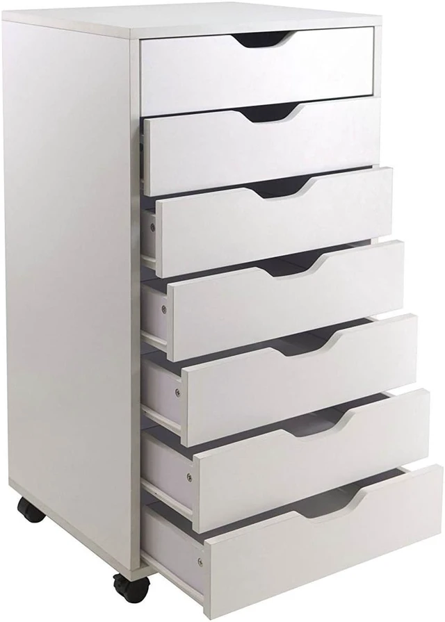 Alt view image 3 of 15 - Winsome Trading 10792 Halifax Cabinet for Closet - Office, 7 Drawers, White