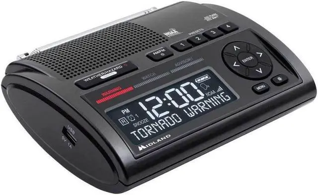 Alt view image 2 of 20 - Midland Radio Weather Alert Radio WR400