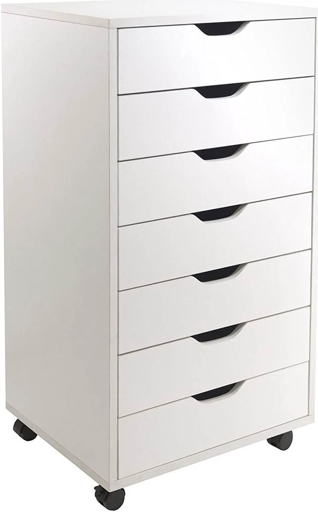 Alt view image 2 of 15 - Winsome Trading 10792 Halifax Cabinet for Closet - Office, 7 Drawers, White