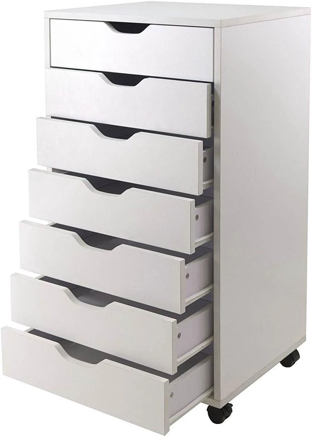 Alt view image 4 of 15 - Winsome Trading 10792 Halifax Cabinet for Closet - Office, 7 Drawers, White