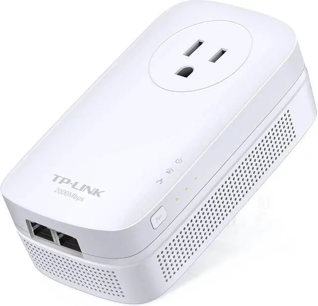 Alt view image 12 of 20 - TP-Link AV2000 Ethernet 2-Port GHz Passthrough Powerline Kit, 2 Pack