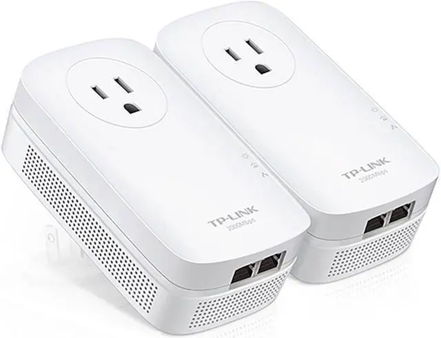 Alt view image 10 of 20 - TP-Link AV2000 Ethernet 2-Port GHz Passthrough Powerline Kit, 2 Pack