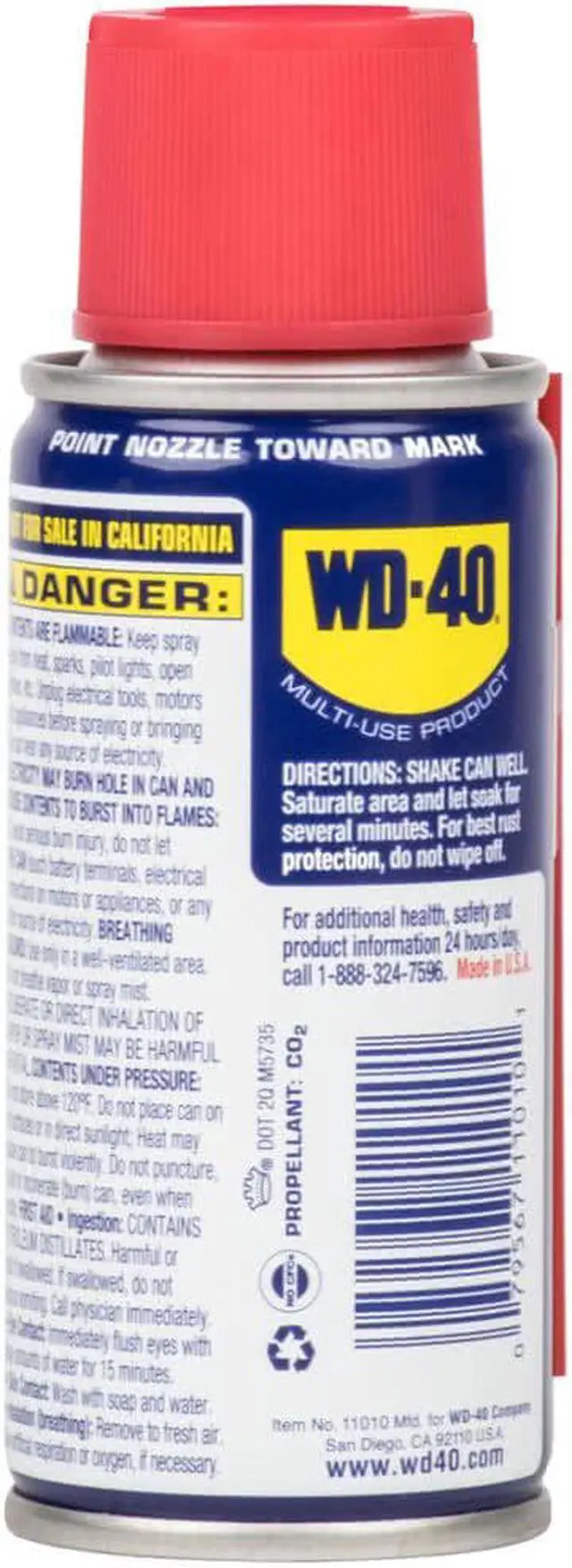 Alt view image 5 of 12 - Lubricant, Aerosol Can, 3 Oz. WD-40 490002