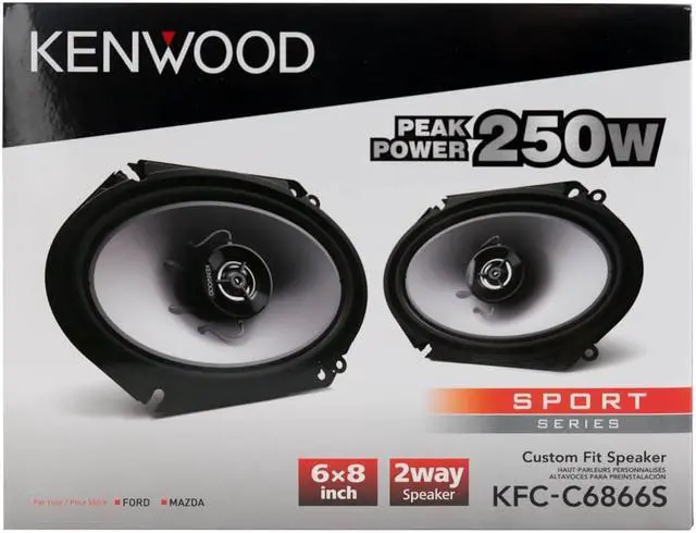 Alt view image 6 of 14 - Kenwood KFC-C6866S 6" x 8" 2-Way Car Audio Coaxial Speakers
