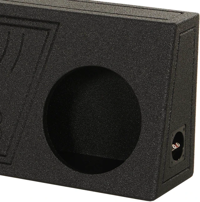 Alt view image 11 of 12 - QPOWER QBTRUCK110V Qpower Single 10 Truck Ported SPL Empty Woofer Box with Bed Liner Spray