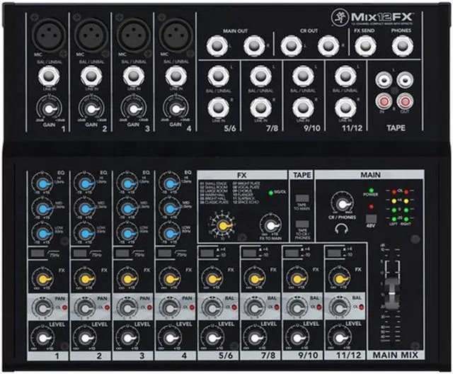 Alt view image 14 of 20 - Mackie Mix12FX 12-Channel Compact Mixer with Effects
