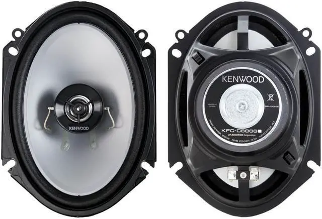 Alt view image 4 of 14 - Kenwood KFC-C6866S 6" x 8" 2-Way Car Audio Coaxial Speakers