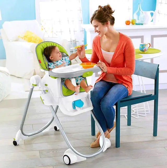 Alt view image 7 of 7 - Fisher-Price 4-in-1 Total Clean High Chair, Green/Gray
