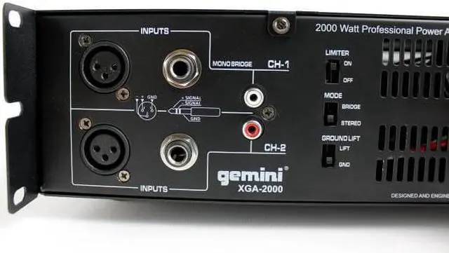 Alt view image 8 of 12 - GEMINI XGA-2000 2000W PEAK PRO POWER AMPLIFIER