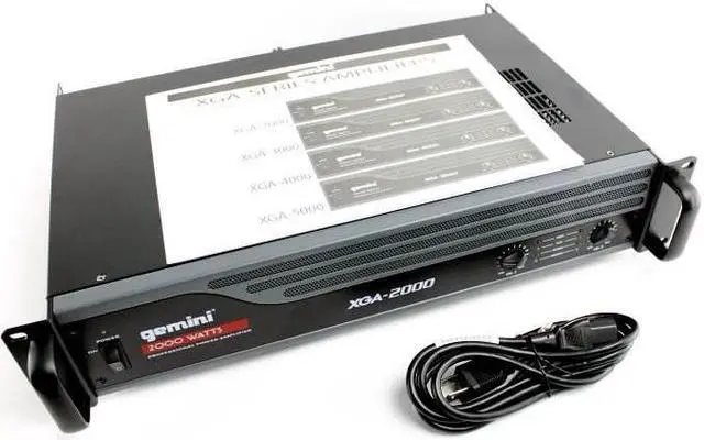 Alt view image 6 of 12 - GEMINI XGA-2000 2000W PEAK PRO POWER AMPLIFIER