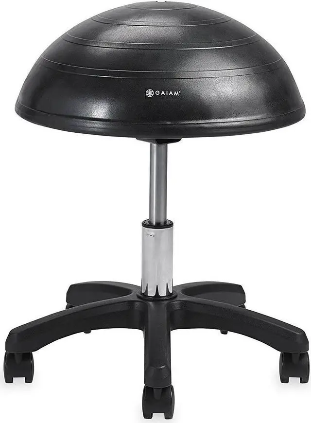 Alt view image 3 of 5 - Gaiam Exercise Fitness Balance Ball Office Chair Stool, Black (For Parts)