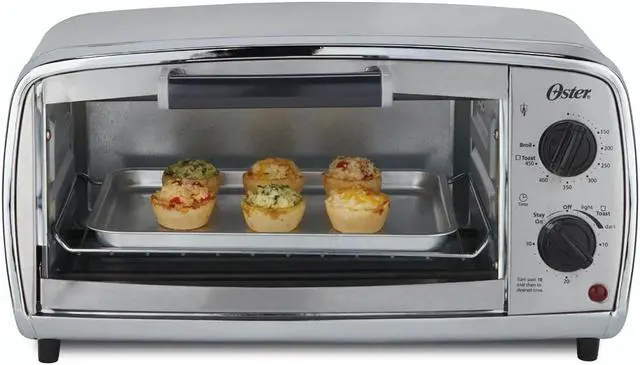 Alt view image 12 of 15 - Oster TSSTTVVGS1 4-Slice Toaster Oven, Stainless Steel