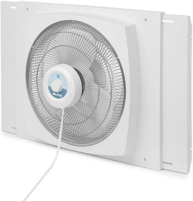 Alt view image 15 of 20 - Air King Storm Guard 16" 3-Speed 1/16 HP Plastic Blade Ball Bearing Window Fan