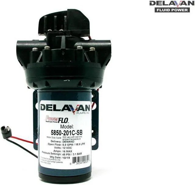 Alt view image 3 of 7 - Delavan 5850-201C-SB 5800 12 Volt 45 PSI 5.4 GPM On Demand Bypass Diaphragm Pump