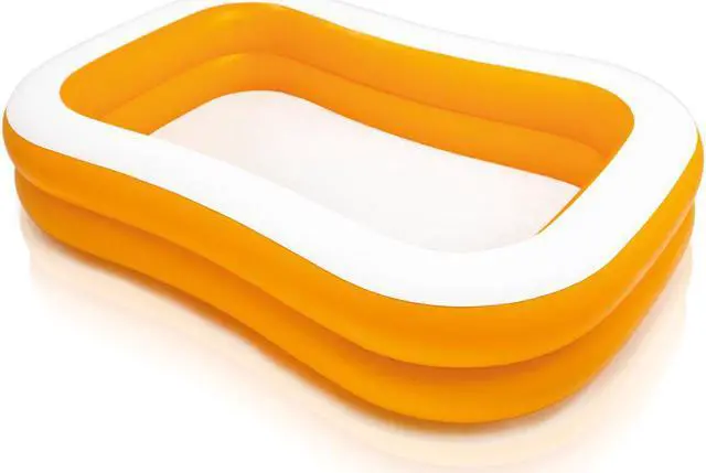 Main image of Intex 57181EP 7.5ft x 4.8ft x 18in Mandarin Swim Center Inflatable Pool, Orange