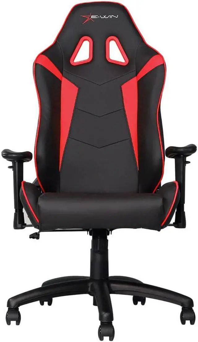 Alt view image 11 of 14 - E-WIN 400lb Gaming Chair ,Office Chair High Back Computer Chair Ergonomic Gaming Chair  Adjustable Armrest with Lumbar Support and Headrest-Black/Red