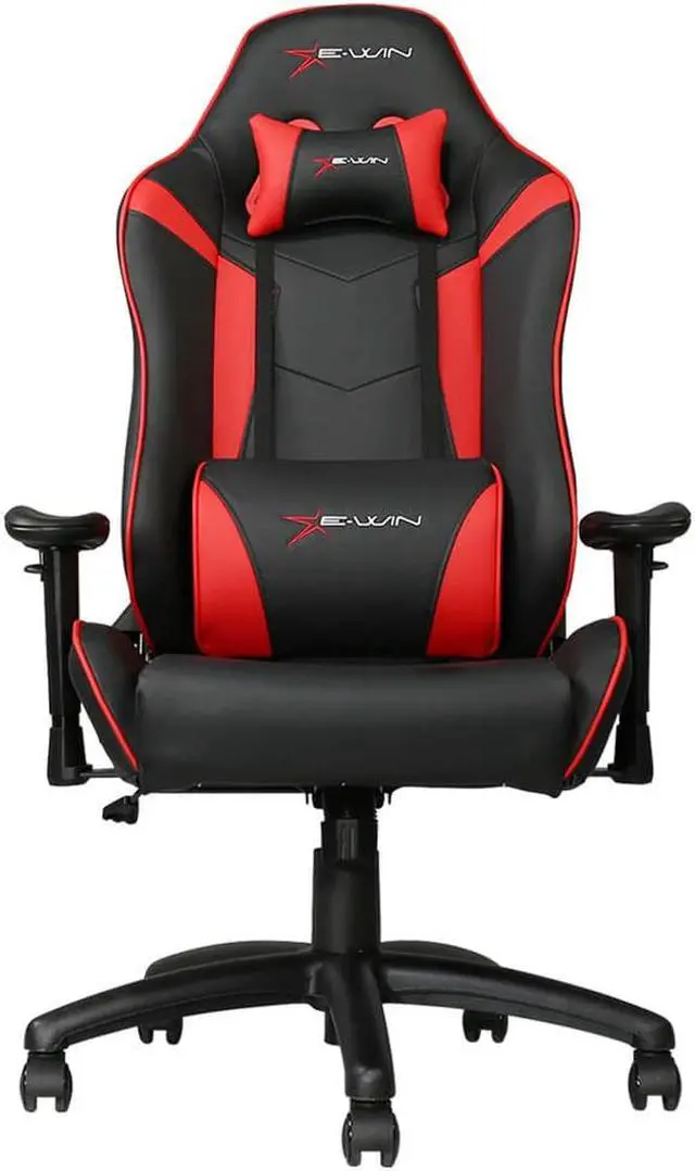 Alt view image 7 of 14 - E-WIN 400lb Gaming Chair ,Office Chair High Back Computer Chair Ergonomic Gaming Chair  Adjustable Armrest with Lumbar Support and Headrest-Black/Red