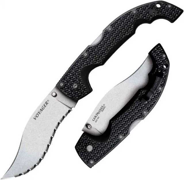 Main image of Cold Steel 29AXVS XL Voyager Vaquero Serrated Blade 5.5" Folding Pocket Knife