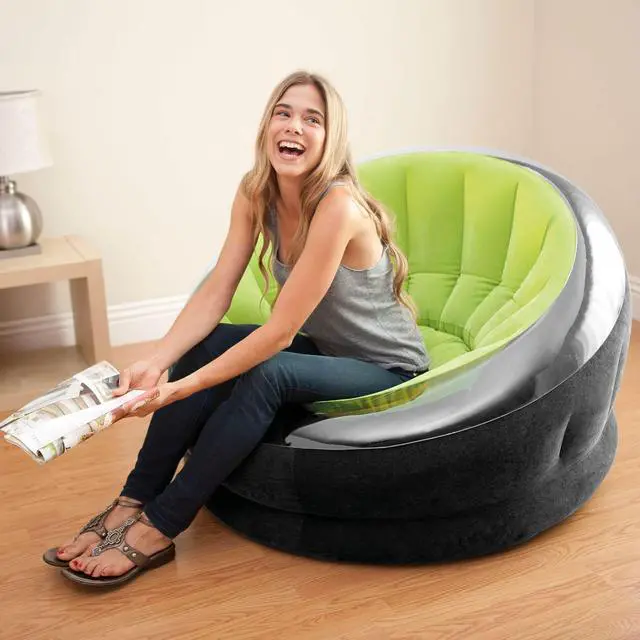 Alt view image 3 of 5 - intex empire inflatable chair, 44" x 43" x 27", green