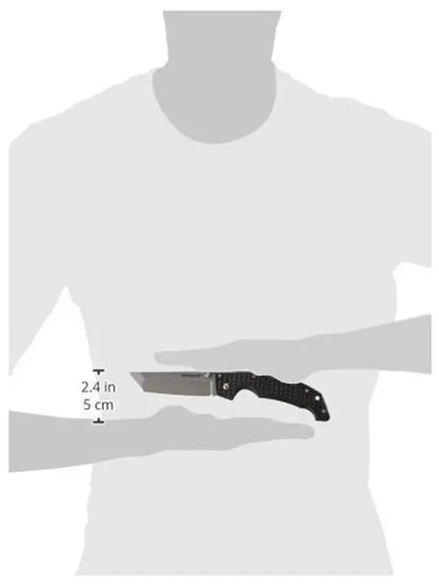 Alt view image 5 of 10 - Cold Steel Large Voyager 4.0 in Tanto Plain Black GFN Handle