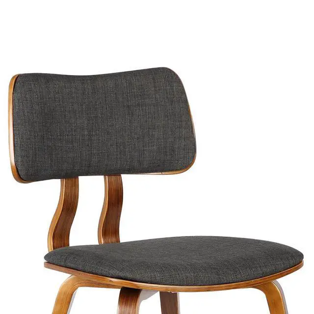 Alt view image 11 of 11 - Armen Living Jaguar Mid-Century Dining Chair in Walnut & Charcoal
