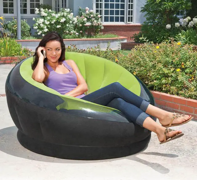 Alt view image 2 of 5 - intex empire inflatable chair, 44" x 43" x 27", green