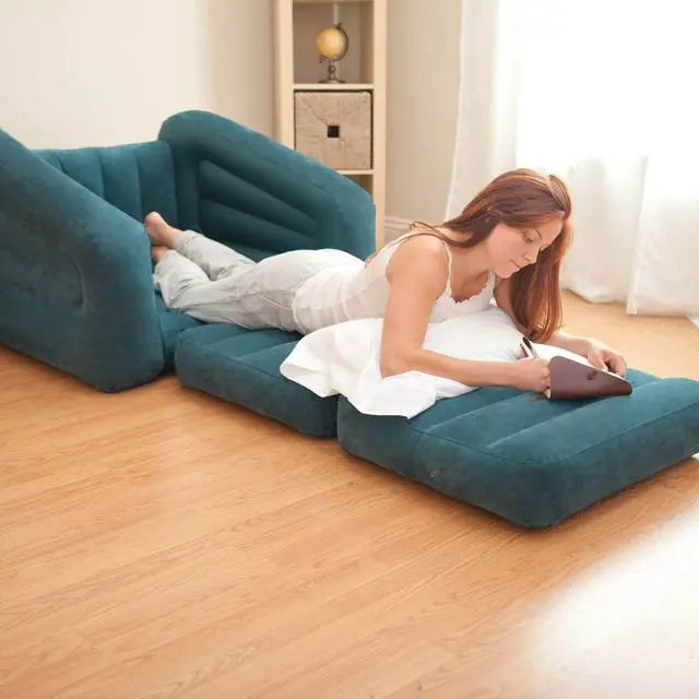Alt view image 6 of 7 - Intex 68565EP Inflatable Pull Out Sofa Chair and Twin Bed Air Mattress Sleeper