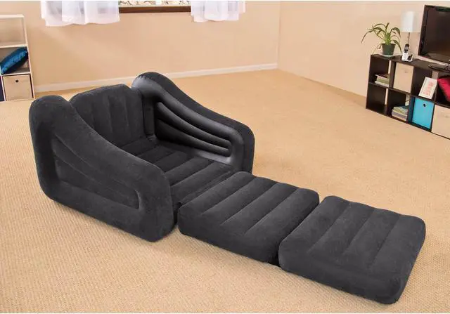 Alt view image 4 of 7 - Intex 68565EP Inflatable Pull Out Sofa Chair and Twin Bed Air Mattress Sleeper