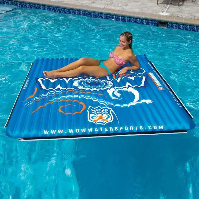 Alt view image 4 of 6 - WOW Sports Floating Rectangular 6 x 6 Foot Water Walkway with Connecting System