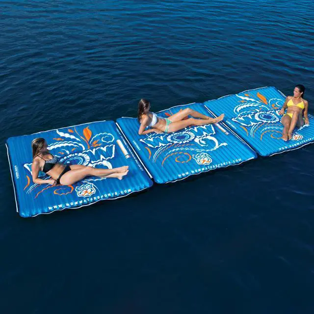 Alt view image 2 of 6 - WOW Sports Floating Rectangular 6 x 6 Foot Water Walkway with Connecting System