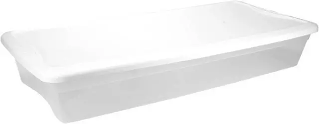 Alt view image 3 of 8 - Sterilite Storage Tote Clear/White  Polypropylene Includes Lid 19608006