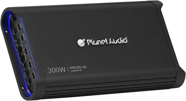 Alt view image 5 of 11 - PLANET AUDIO MB300.4D Planet Audio Mini Bang Series Amplifier 1200 Watts Max Four Channel Digital