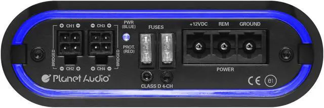 Alt view image 4 of 11 - PLANET AUDIO MB300.4D Planet Audio Mini Bang Series Amplifier 1200 Watts Max Four Channel Digital