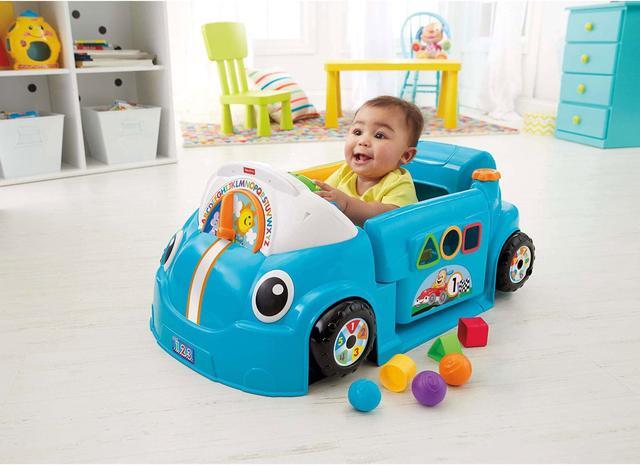 Alt view image 7 of 10 - Fisher-Price Laugh & Learn Crawl Around Car Baby Activity Learning Toy, Blue